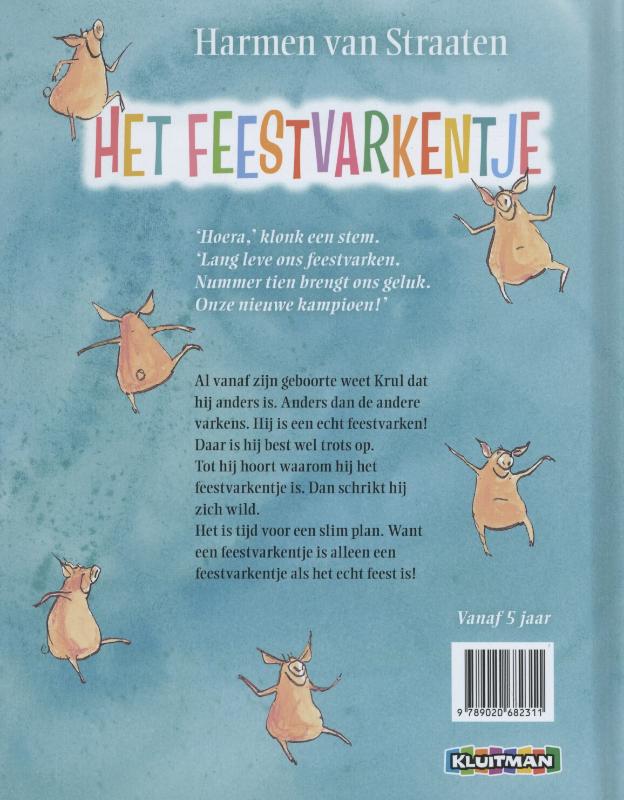 Achterkant van Het feestvarkentje