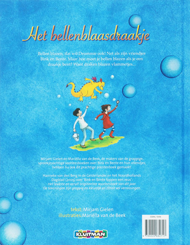 Achterkant van Het bellenblaasdraakje