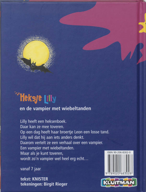 Achterkant van Heksje Lilly en de vampier met wiebeltanden