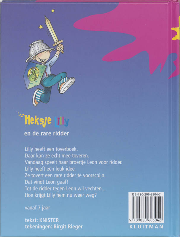 Achterkant van Heksje Lilly en de rare ridder