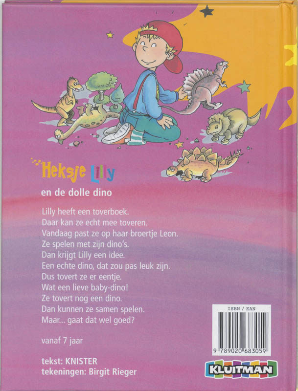Achterkant van Heksje Lilly en de dolle dino