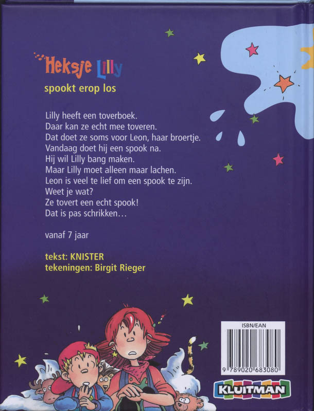 Achterkant van Heksje Lilly spookt erop los