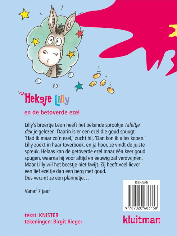 Achterkant van Heksje Lilly en de betoverde ezel