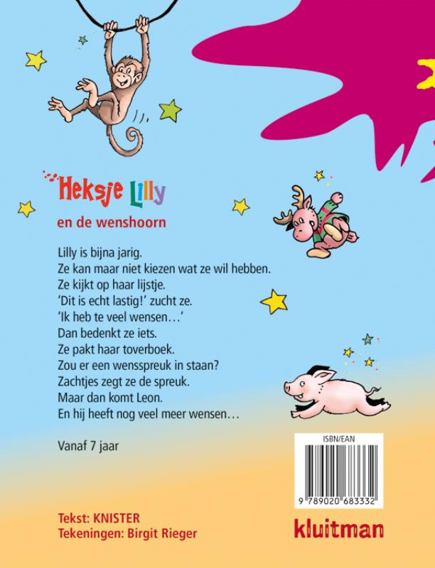 Achterkant van Heksje Lilly en de wenshoorn