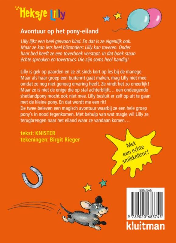 Achterkant van Avontuur op het pony-eiland