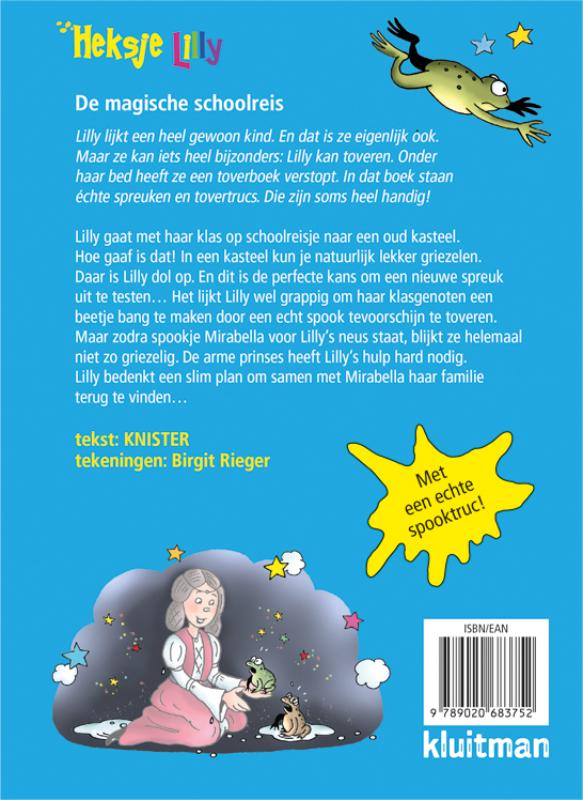 Achterkant van Heksje Lilly. De magische schoolreis