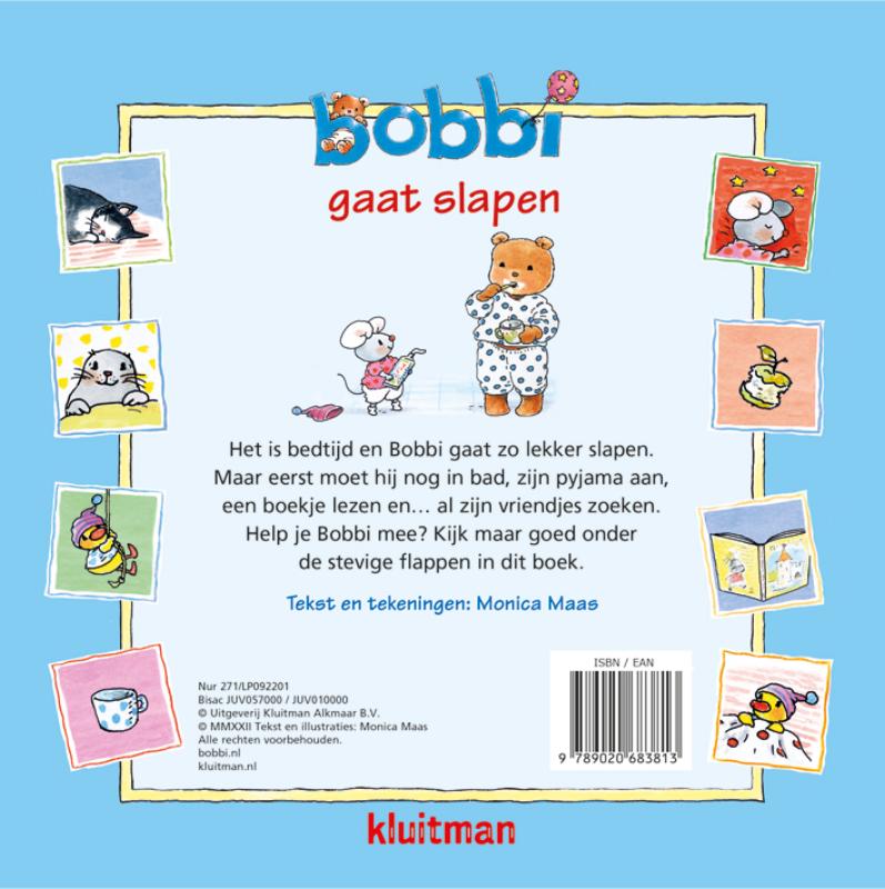 Achterkant van Bobbi gaat slapen