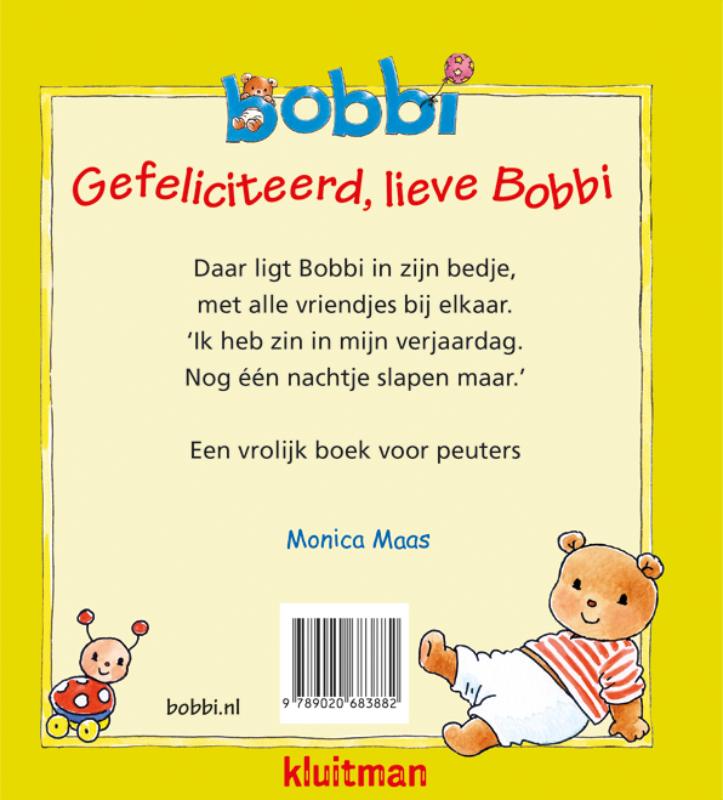 Achterkant van Gefeliciteerd, lieve Bobbi!