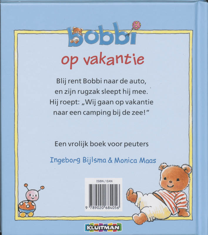 Achterkant van Bobbi op vakantie
