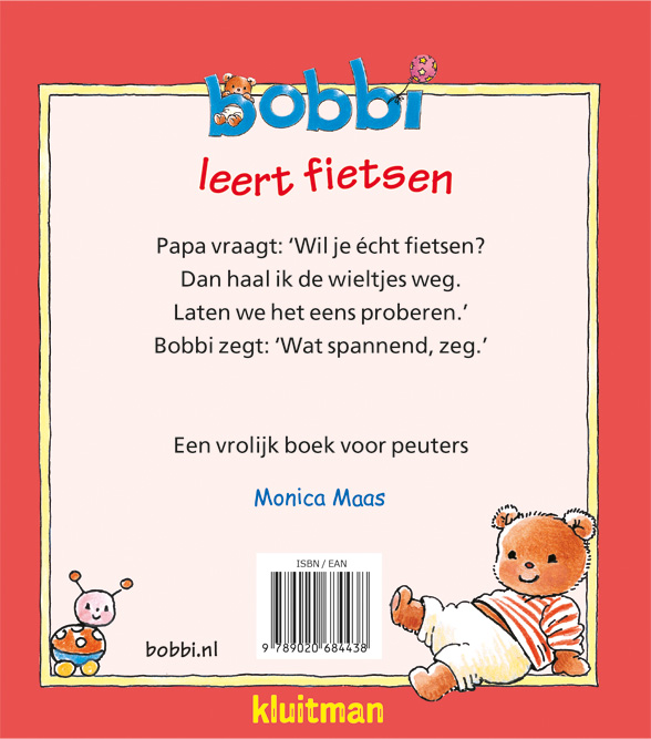 Achterkant van Bobbi leert fietsen