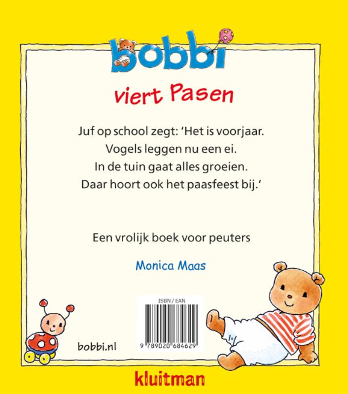 Achterkant van Bobbi viert Pasen