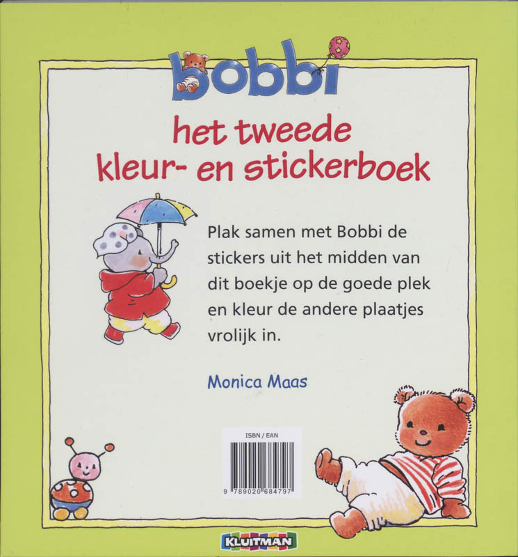 Achterkant van Het tweede kleur- en stickerboek