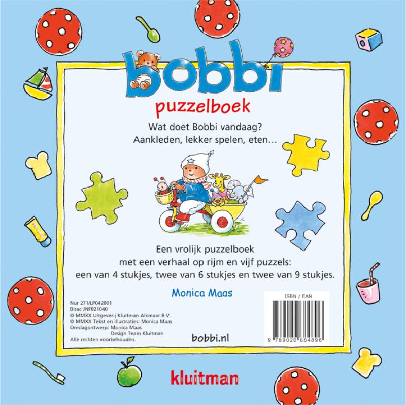 Achterkant van Bobbi puzzelboek