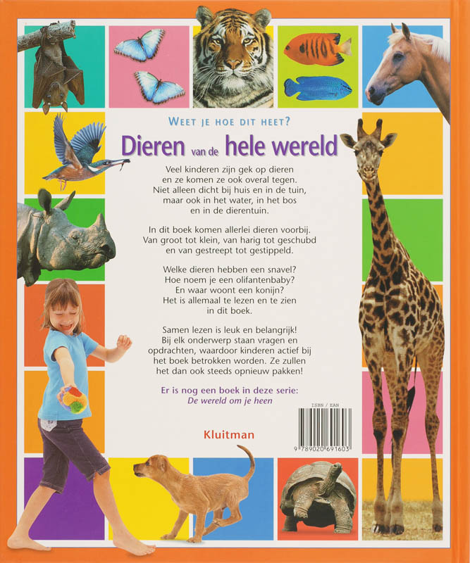 Achterkant van Dieren van de hele wereld
