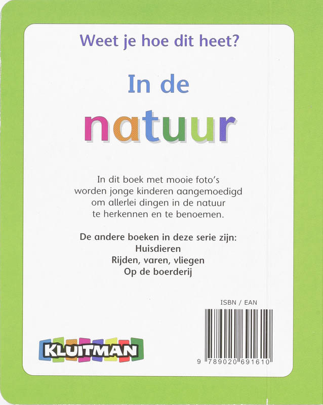 Achterkant van In de natuur