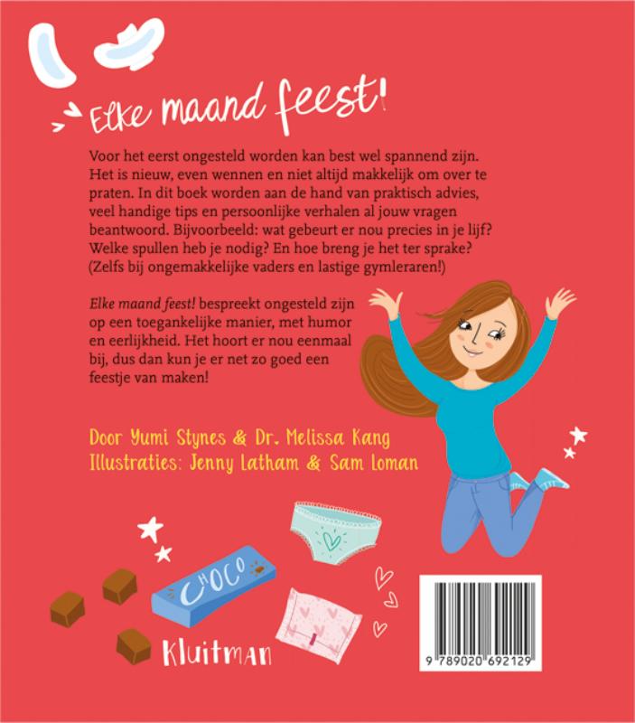 Achterkant van Elke maand feest!
