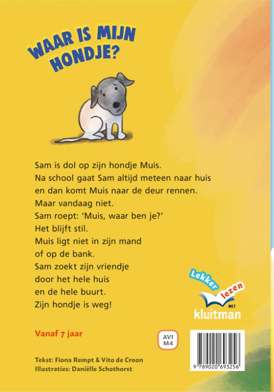 Achterkant van Waar is mijn hondje?