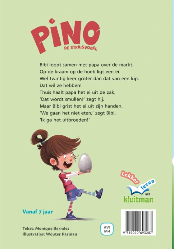 Achterkant van Pino de struisvogel