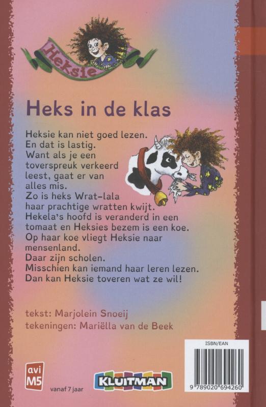Achterkant van Heks in de klas