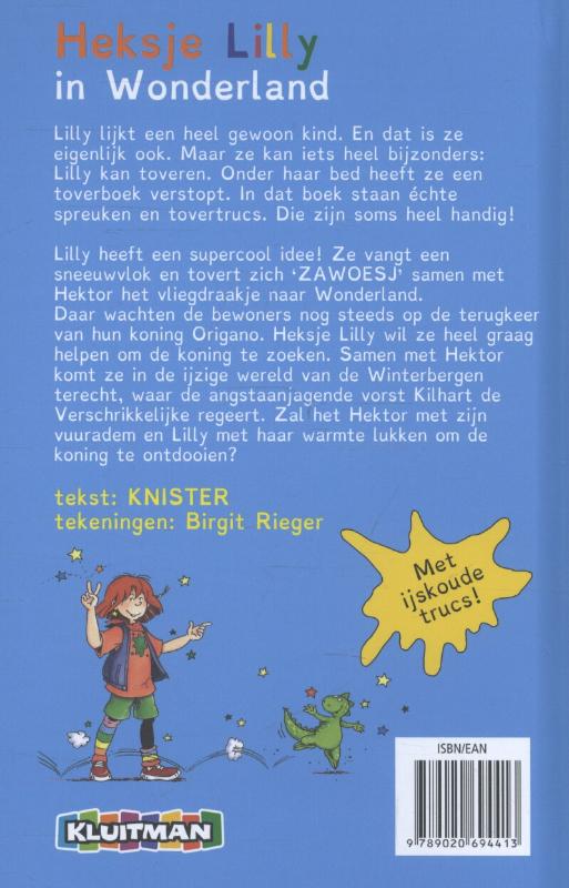 Achterkant van Heksje Lilly in Wonderland
