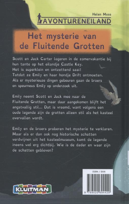 Achterkant van Het mysterie van de Fluitende Grotten