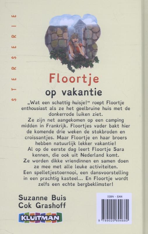 Achterkant van Floortje op vakantie