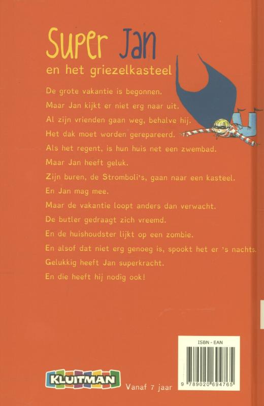 Achterkant van Super Jan en het griezelkasteel