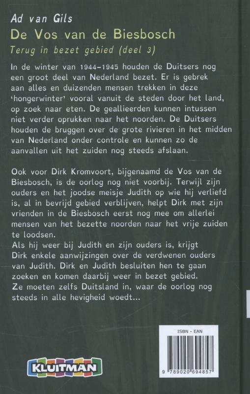 Achterkant van Terug in bezet gebied