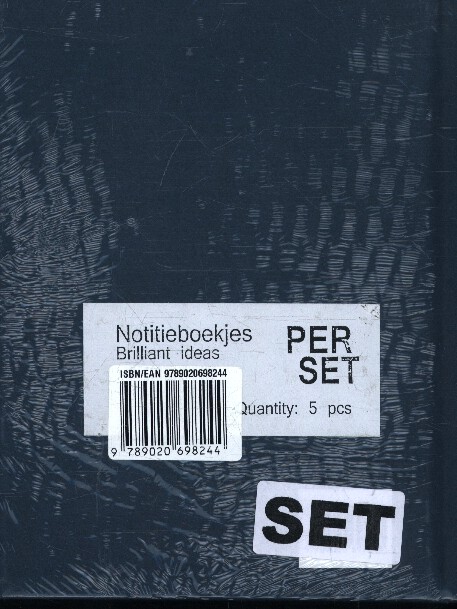 Achterkant van Blossom Books notitieboekjes Brilliant ideas (set van 5)