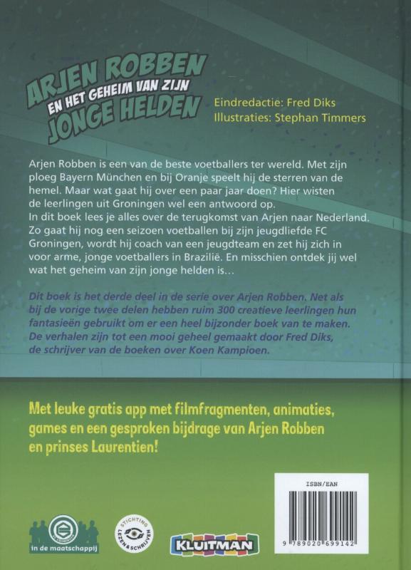 Achterkant van Arjen Robben en het geheim van zijn jonge helden