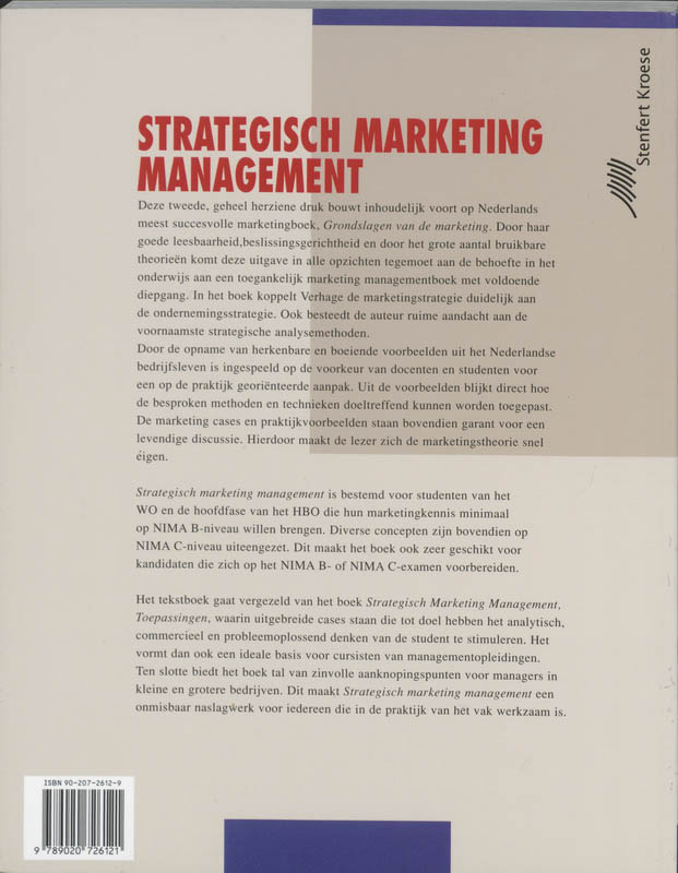 Achterkant van Strategisch marketing management