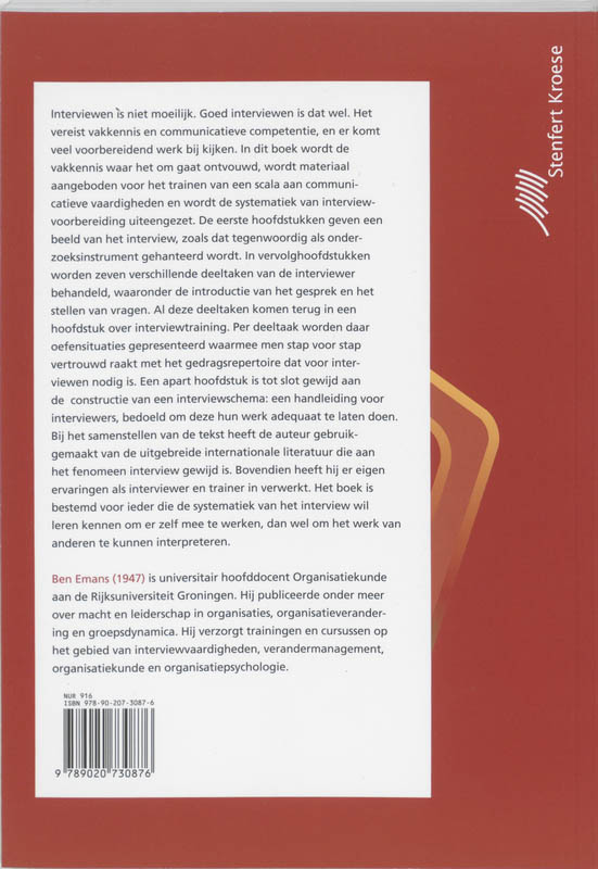 Achterkant van Interviewen
