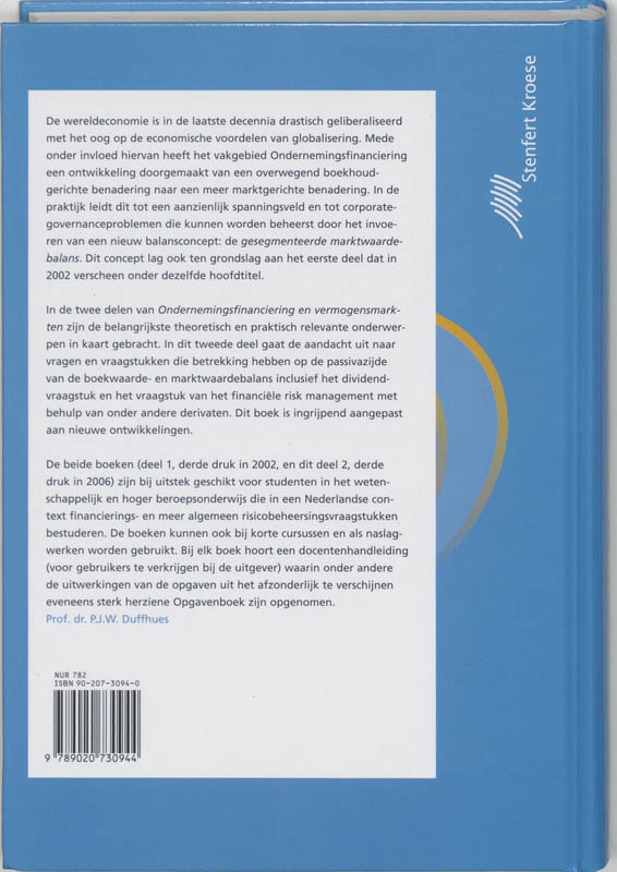 Achterkant van Ondernemingsfinanciering en vermogensmarkten