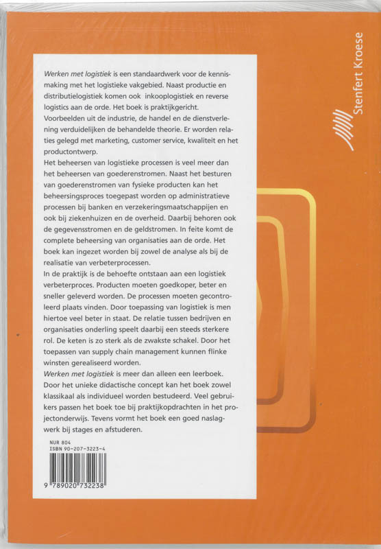 Achterkant van Werken met logistiek