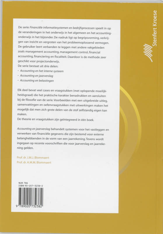 Achterkant van Accounting en jaarverslag