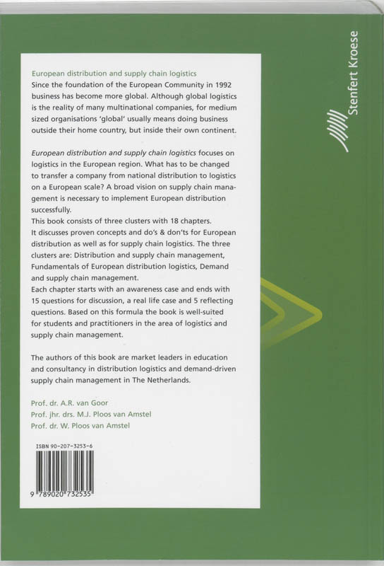 Achterkant van European distribution and supply chain logistics