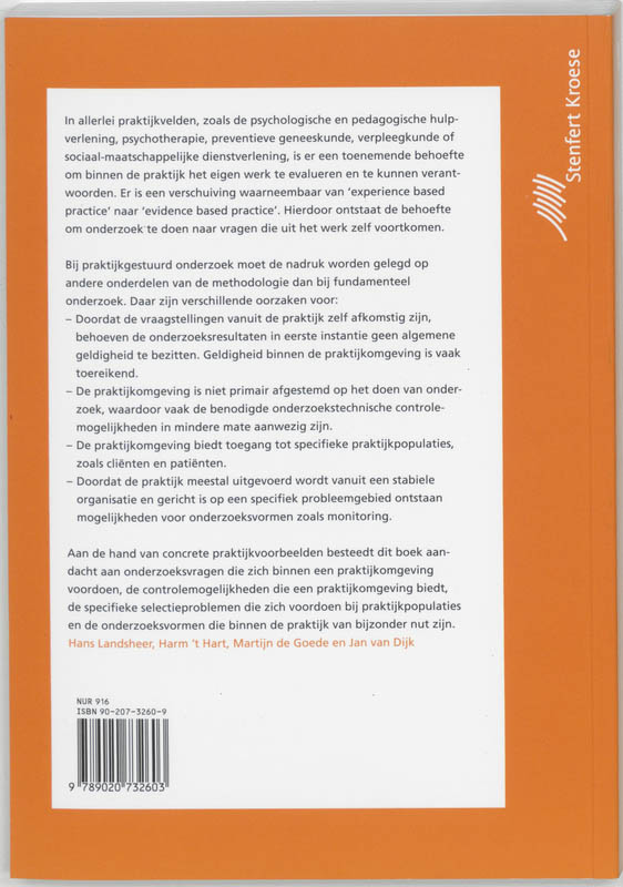 Achterkant van Praktijkgestuurd onderzoek