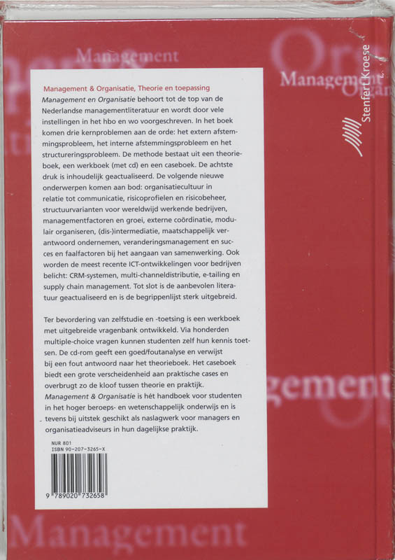 Achterkant van Management & Organisatie