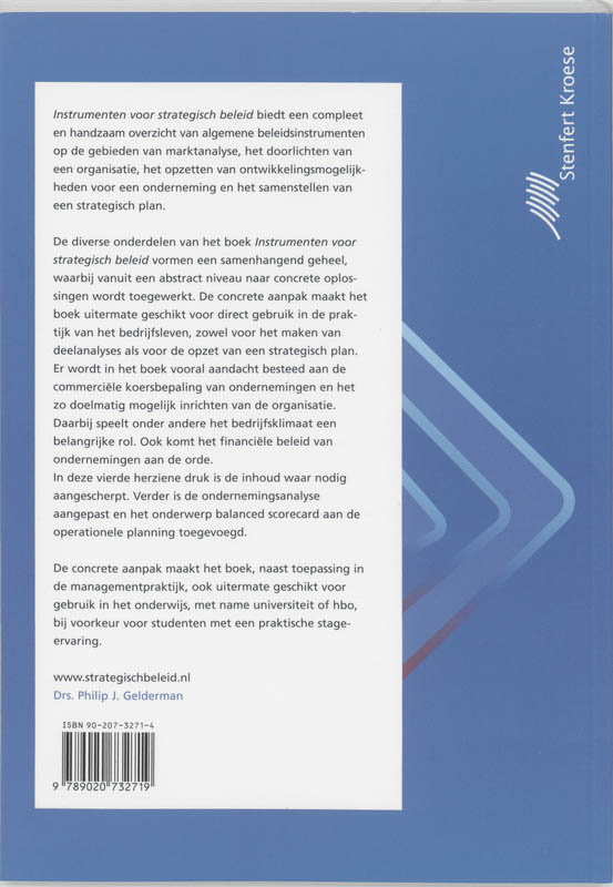 Achterkant van Instrumenten voor strategisch beleid