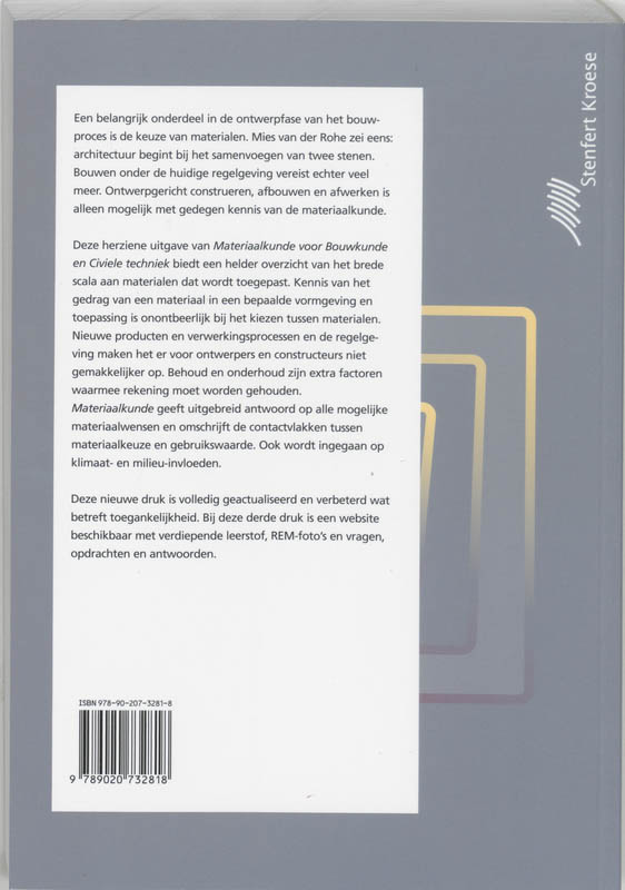 Achterkant van Materiaalkunde