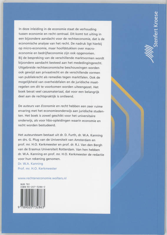 Achterkant van Economie en recht
