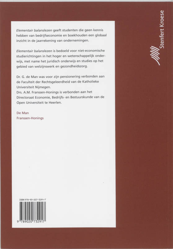 Achterkant van Elementair Balans lezen