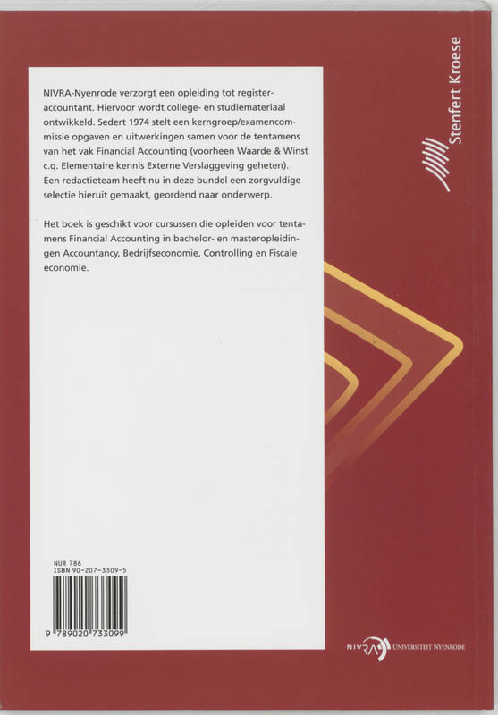 Achterkant van Tentamentraining Financial accounting