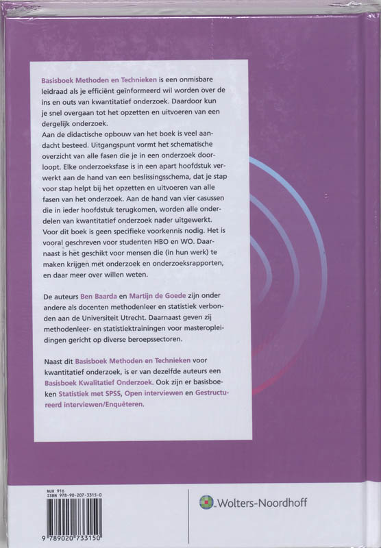 Achterkant van Basisboek Methoden en technieken