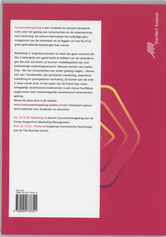 Achterkant van Consumentengedrag