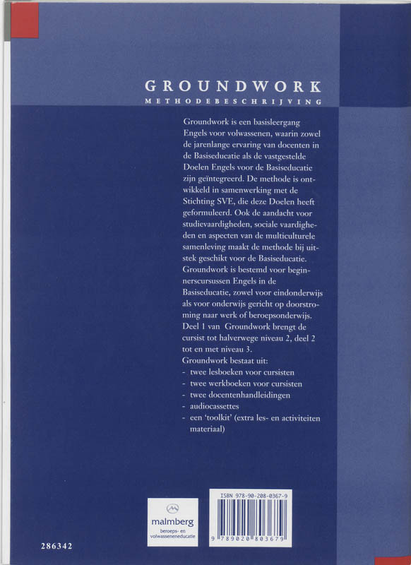 Achterkant van Workbook