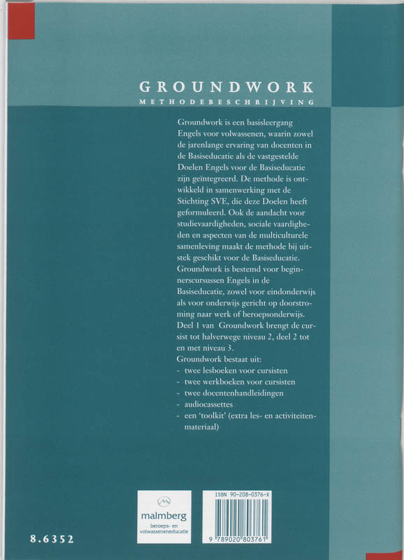 Achterkant van Workbook