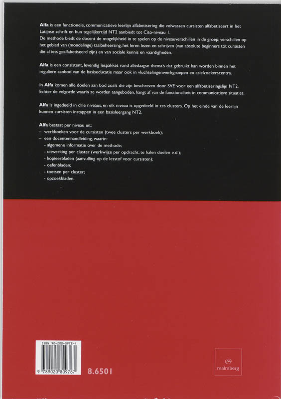 Achterkant van Werkboek