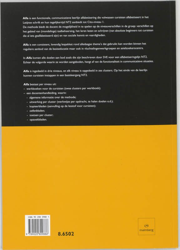 Achterkant van Werkboek