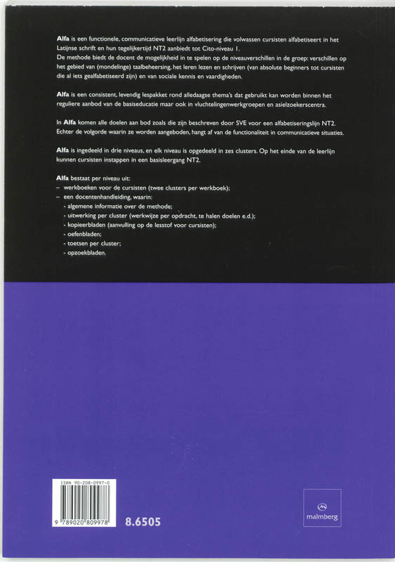 Achterkant van Werkboek